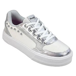 Tênis Pampili XT 25 Branco/Prata Infantil