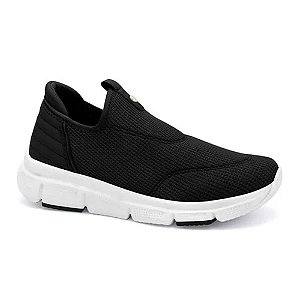 Tênis ComfortFlex Lycra Soft Preto Feminino