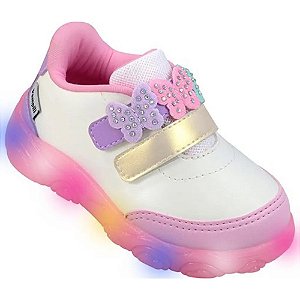 Tênis Pampili Liz Luz Branco Infantil