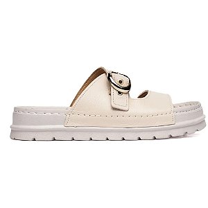 Papete Pegada Burnished Linho Branco Feminino