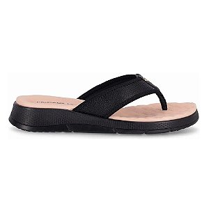Chinelo Piccadilly Napa Stretch Soft Preto Feminino