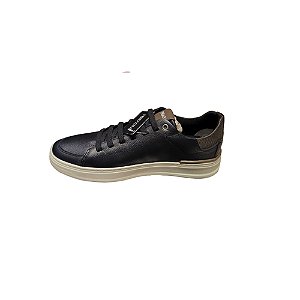 Sapaênis Ferracini Couro Solado De Borracha Preto Masculino