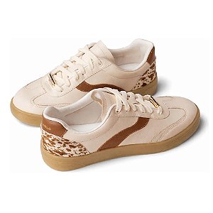 Tênis Marina Mello Couro Sofft Porcelana Feminino