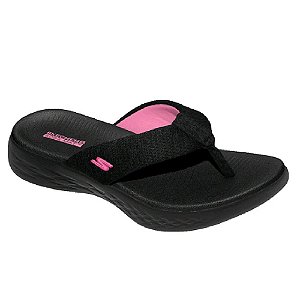 Chinelo Skechers On The Go 600 Rosa/Preto Feminino
