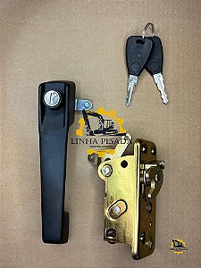 Kit Fechadura + Macaneta Externa Porta Retroescavadeira Randon Rd406 Rd406a Rd406b