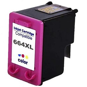 CARTUCHO HP 664 XL COLORIDO 12ML | DESKJET 1115 2136 3636 3836 3536 4676 | COMPATÍVEL