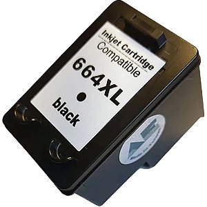 CARTUCHO HP 664 XL PRETO 14ML | DESKJET 1115 2136 3636 3836 3536 4676 | COMPATÍVEL