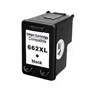 CARTUCHO PARA HP 662XL CZ105AB Preto 11ML 1015 1510 1518 2516 2546 2646 3516 Compatível
