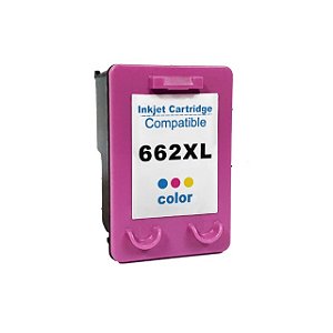 CARTUCHO PARA HP 662XL CZ105AB Preto 10ML 1015 1510 1518 2516 2546 2646 3516 Compatível