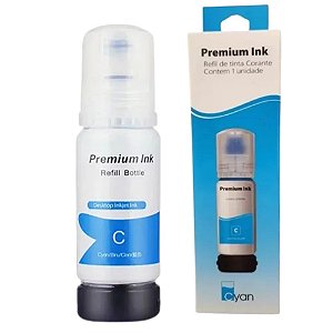 TINTA EPSON REFIL 544 ,504, T544, CYAN 70 ML L3210, L3250, L4260. L4150 , L4160 , L6171, L6161 e L6191, L3150, L3110, L5190, 5190, 3150, 3110