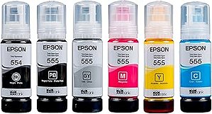 6x Tinta Compatível Epson L8160 L8180 T554 T555