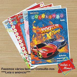 10 Revistinhas de colorir personalizadas 14x21cm  - lembrancinha  de festa
