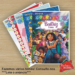 15 Revistinhas de colorir personalizadas 14x21cm  - lembrancinha  de festa