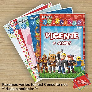 35 Revistinhas de colorir personalizadas 14x21cm  - lembrancinha  de festa