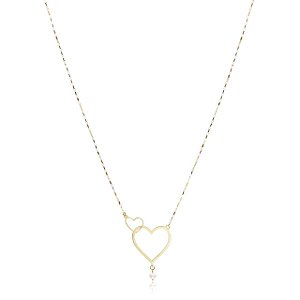 Colar Feminino Coração Perola