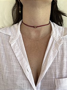 Choker fio de seda