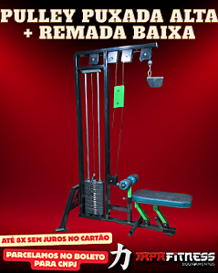 Pulley 2x1 Puxada alta + Remada baixa