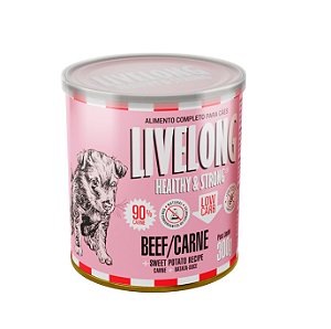 LIVELONG CARNE COM BATATA DOCE - LATA 300G