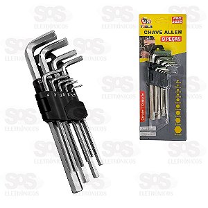 Kit Chave Allen 1,5mm-10mm Com 9 Peças FBG 3220