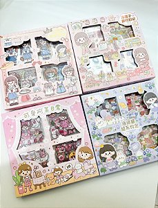 Box 100 cartelas de adesivos ( temáticos )