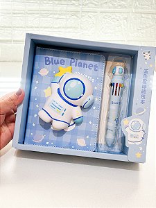 Kit Astronauta | Caderno e caneta 10 cores