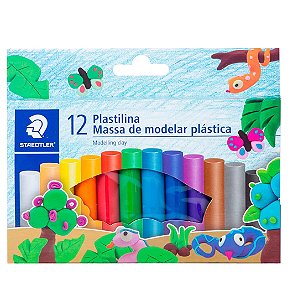 Massa de modelar plástica 12 cores / Staedtler