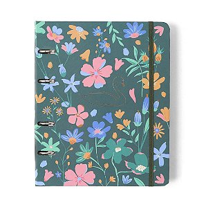 Caderno Argolado A4 Cisne Floral Verde