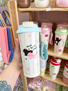 Copo térmico retrô 500mL | Animals and coffee