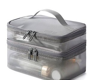 Necessaire de tela duplo