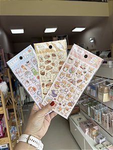 Cartela de adesivos cristal Bichinhos