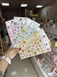 Cartela de Adesivos Flores