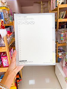 Fichário kawaii + refil extra.