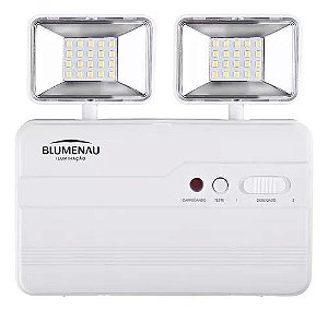 Luminária de Emergência LED 1.200 Lumens 5W 2 Faróis 6.500K