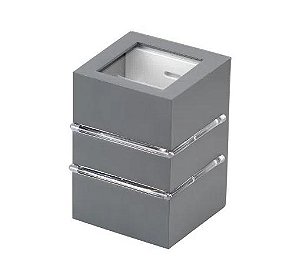 ARANDELA FLIP 3 ALETAS 2 FACHOS 1XG9 CINZA CONCRETO BLUMENAU