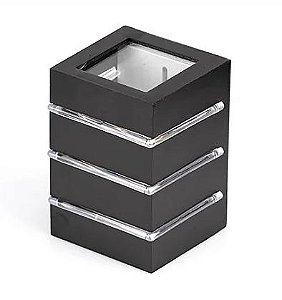 ARANDELA FLIP 3 ALETAS 2 FACHOS 1XG9 PRETO FOSCO BLUMENAU