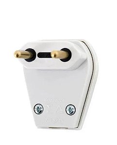 PLUGUE 2P 10A 4MM C/ PRENSA CABO BR PEZZI