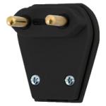 PLUGUE 2P 10A 4MM C/ PRENSA CABO PT PEZZI