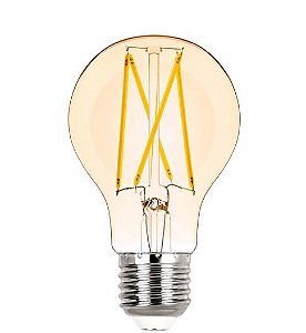 LAMPADA LED BOLINHA FILAMENTO 2W E27 AMBAR STELLA