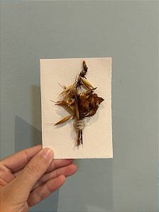 Cartão de flores desidratadas
