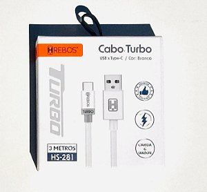 CABO TURBO USB X TYPE-C HREBOS