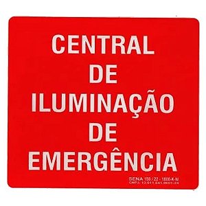 Placa De Sinalização de Emergência Central De Iluminação De Emergência 14X19 Cm