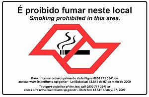 Placa De Sinalização De Emergência Fotoluminescente Proibido Fumar Neste Local