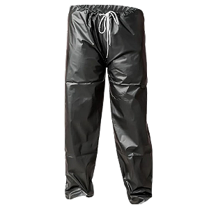 Calça de PVC Preta com ajuste de cordão CA 43461