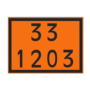Placa de Risco Sinalização para Caminhão - Numerologia 33 1203