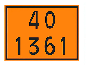 Placa de Risco Sinalização para Caminhão – Numerologia 40 1361