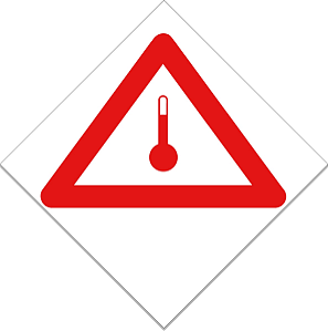 Placa de Risco Sinalização para Caminhão Simbologia 0 - Risco Temperatura Elevada