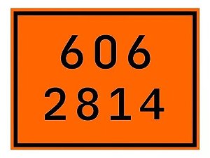 Placa de Risco Sinalização para Caminhão – Numerologia 606 2814
