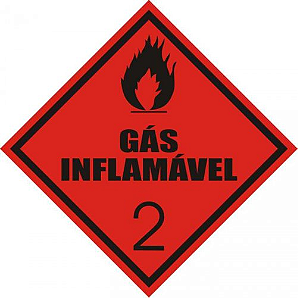 Placa de Risco Sinalização para Caminhão Simbologia 2 – Gás Inflamável