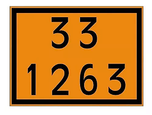 Placa de Risco Sinalização para Caminhão – Numerologia 33 1263