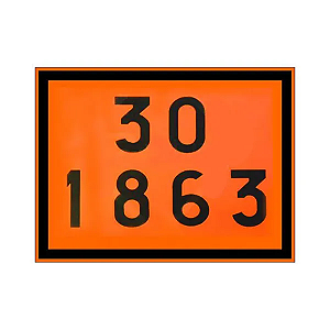 Placa de Risco Sinalização para Caminhão – Numerologia 30 1863